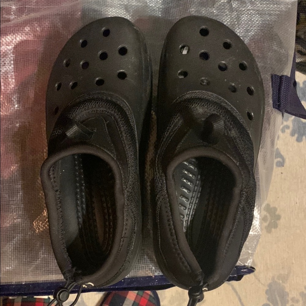 Black Crocs Slip-On Shoes